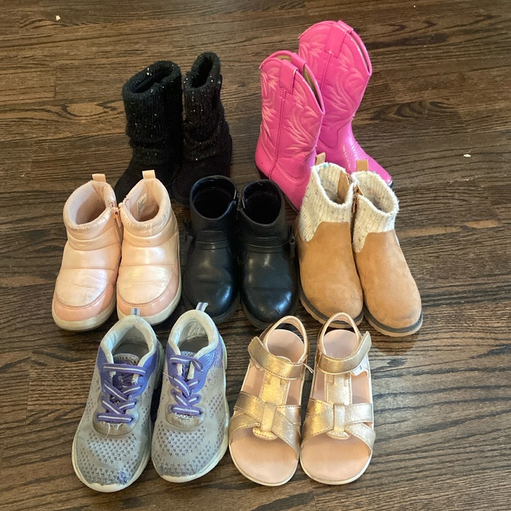 Girls Shoes, 7 pairs, Size 10s